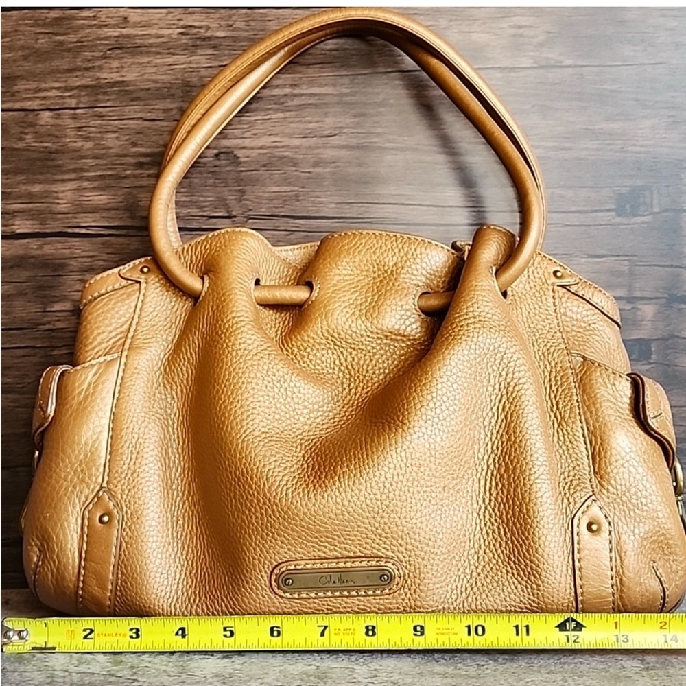 Cole Haan Tan Leather Shoulder Bag with Slouchy Silhouette - Picture 8 of 14